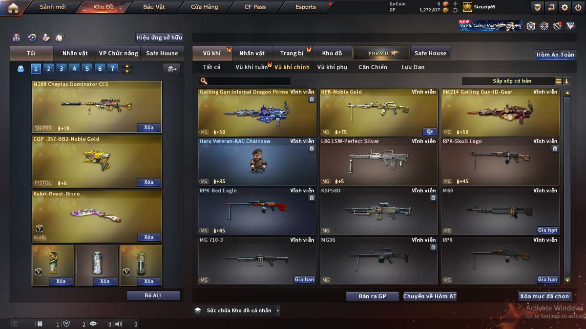 shop acc cf uy tin gia re